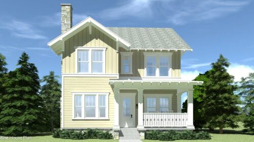 Front of house. Clementine by Tyree House Plans.