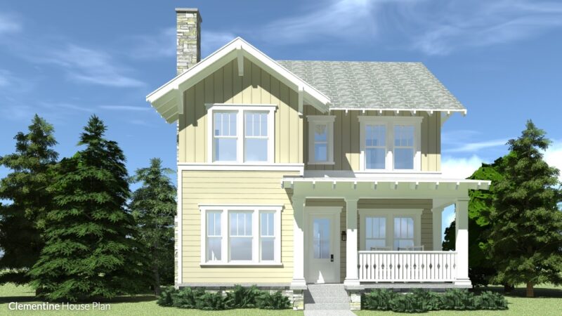 Front of house. Clementine by Tyree House Plans.