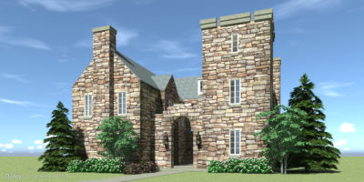 Compact Luxury Castle Home. Dailey Castle by Tyree House Plans.