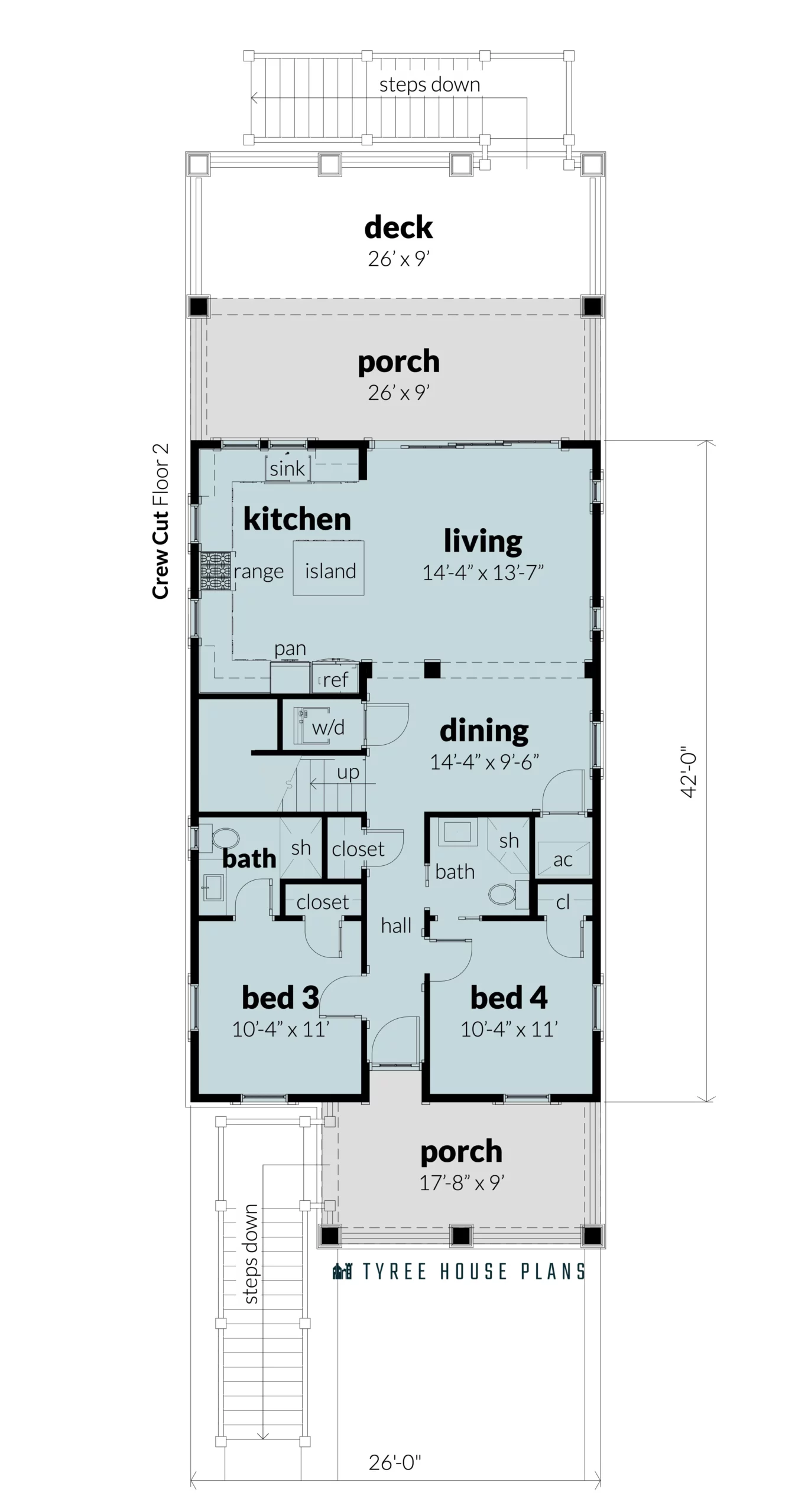 Floor 2 - Crew Cut by Tyree House Plans