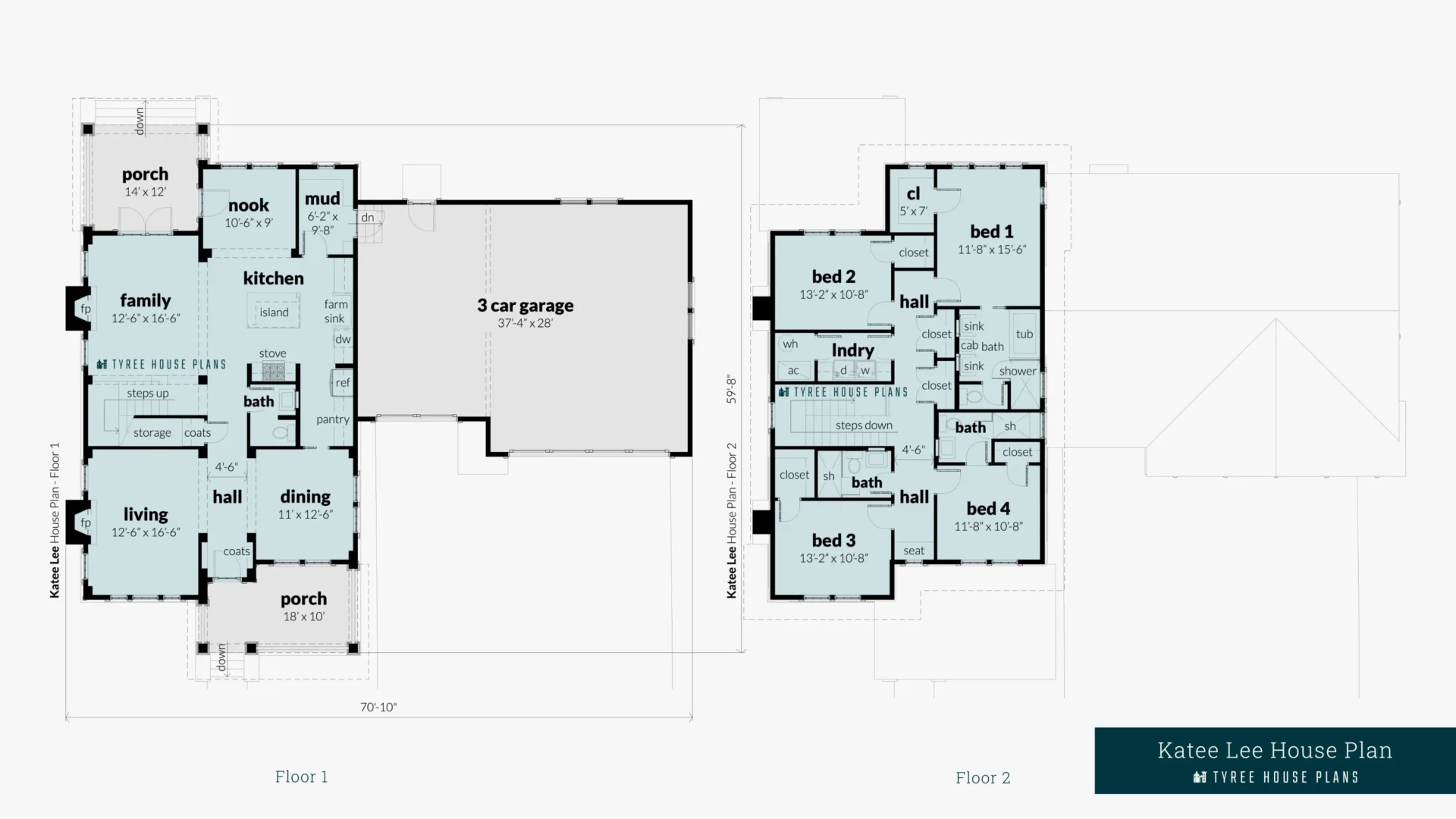 Katee Lee House Plan Floor Artwork by Tyree House Plans