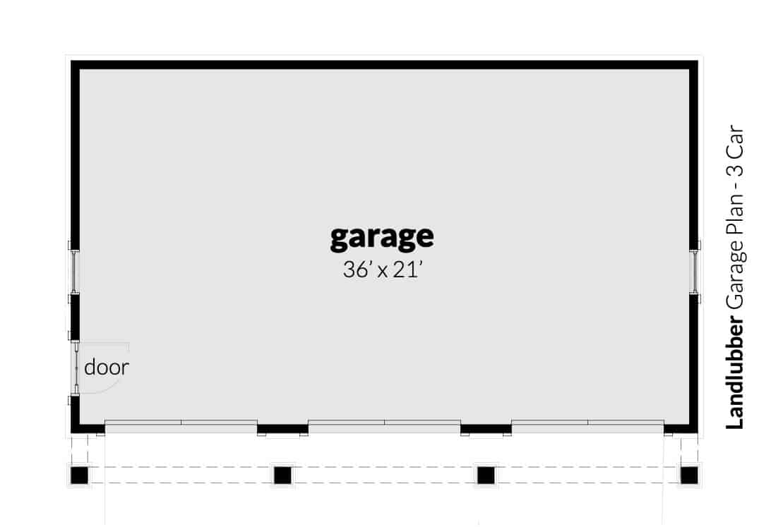 Landlubber Garage Plan - 3 Car