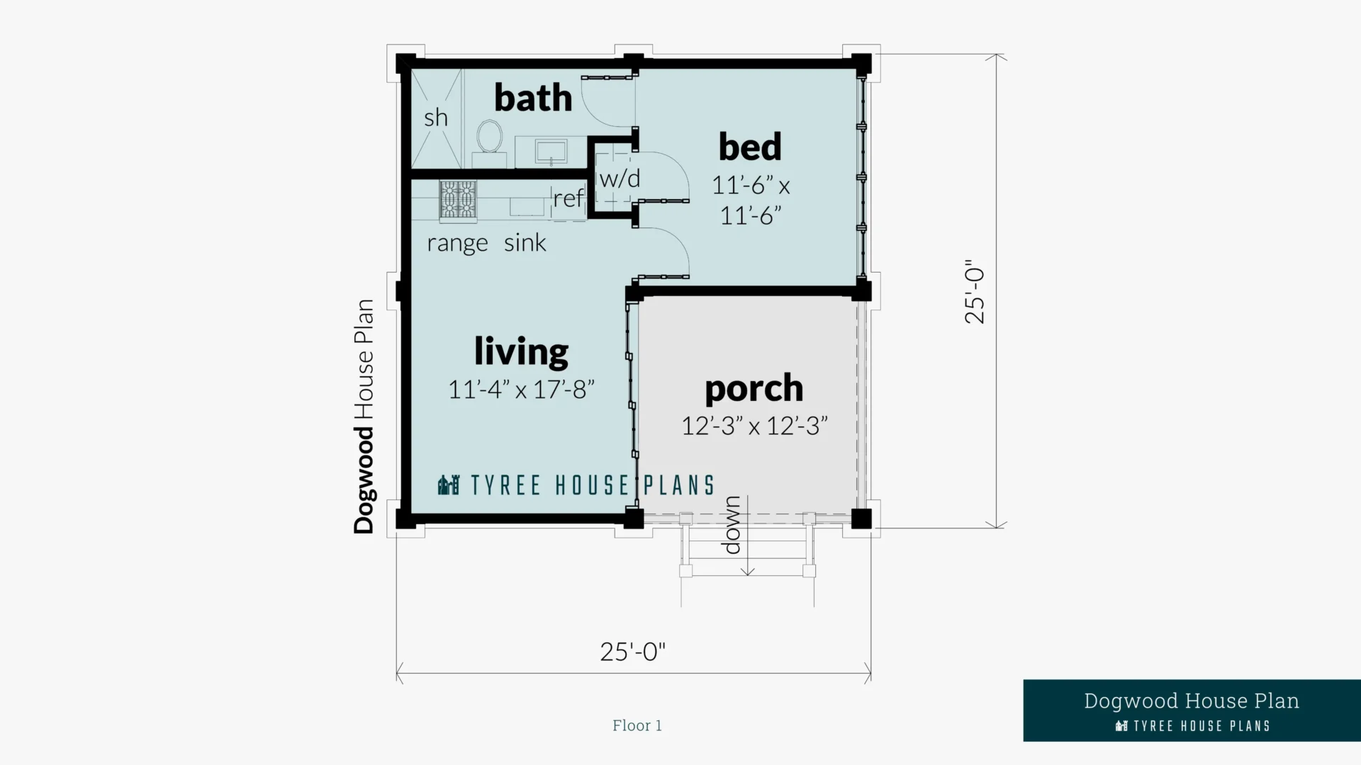 Dogwood House Plan Floor Artwork by Tyree House Plans