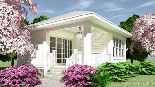 Entry steps to porch. Dogwood by Tyree House Plans.