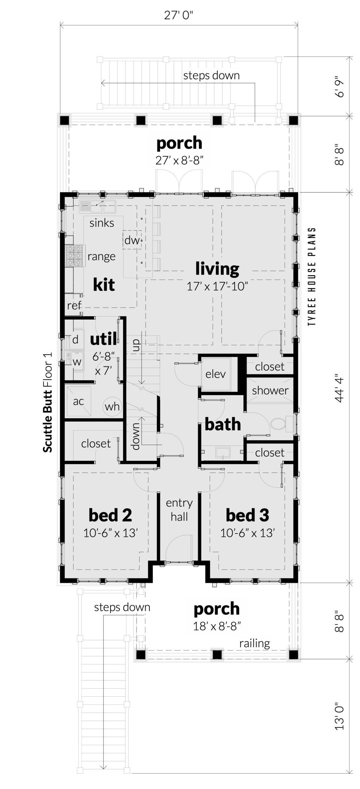 Floor 2 - Scuttle Butt by Tyree House Plans.