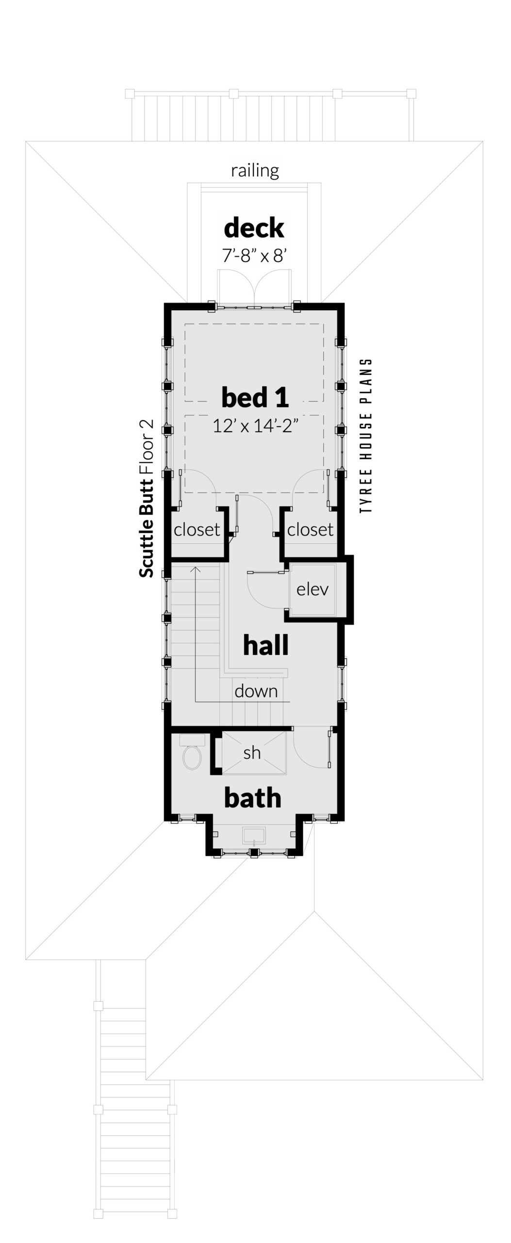 Floor 3 - Scuttle Butt by Tyree House Plans.