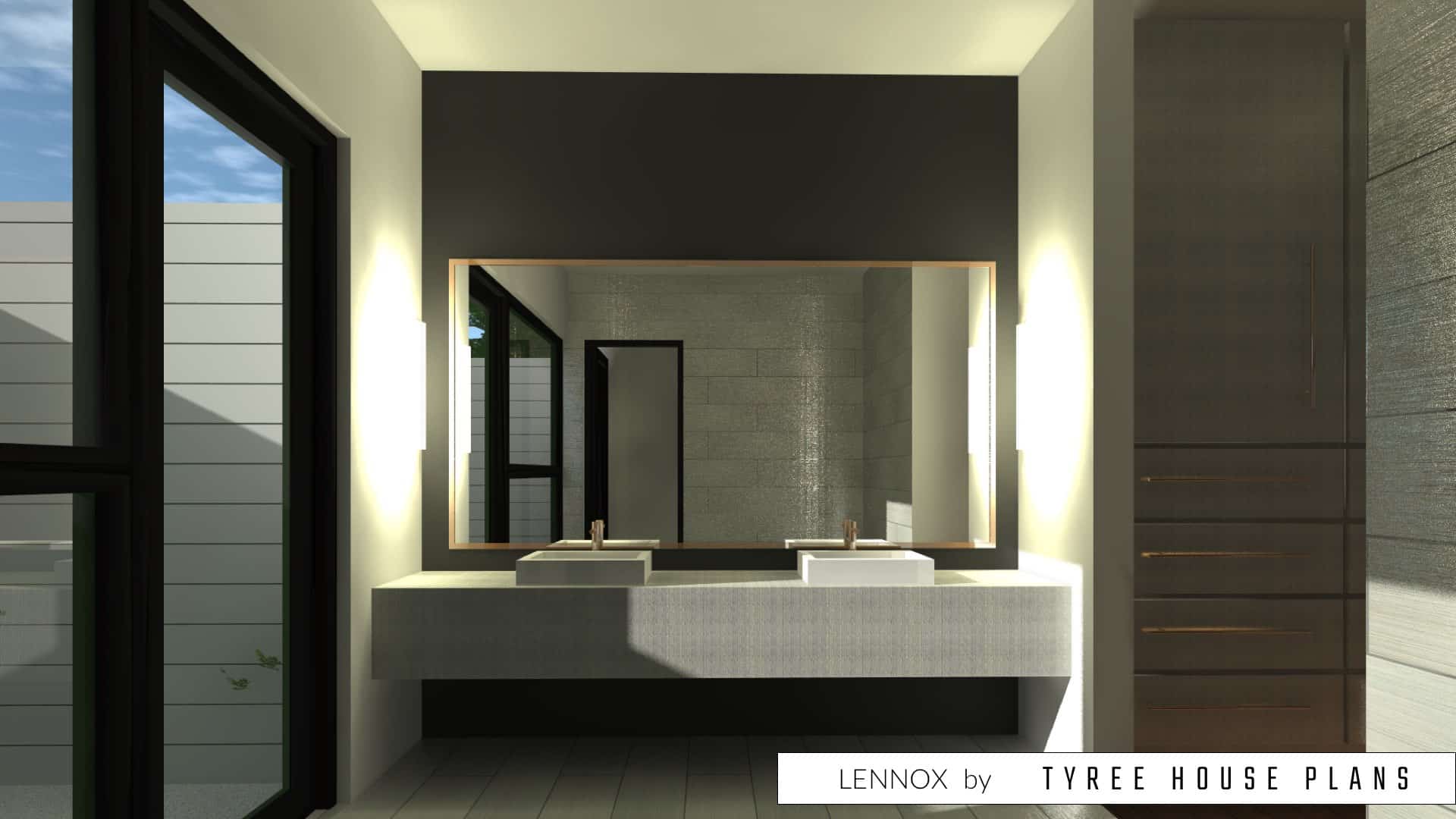 Master bathroom. Lennox by Tyree House Plans