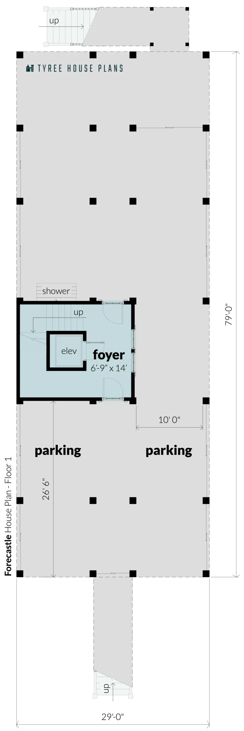 Floor 1 - Forecastle by Tyree House Plans