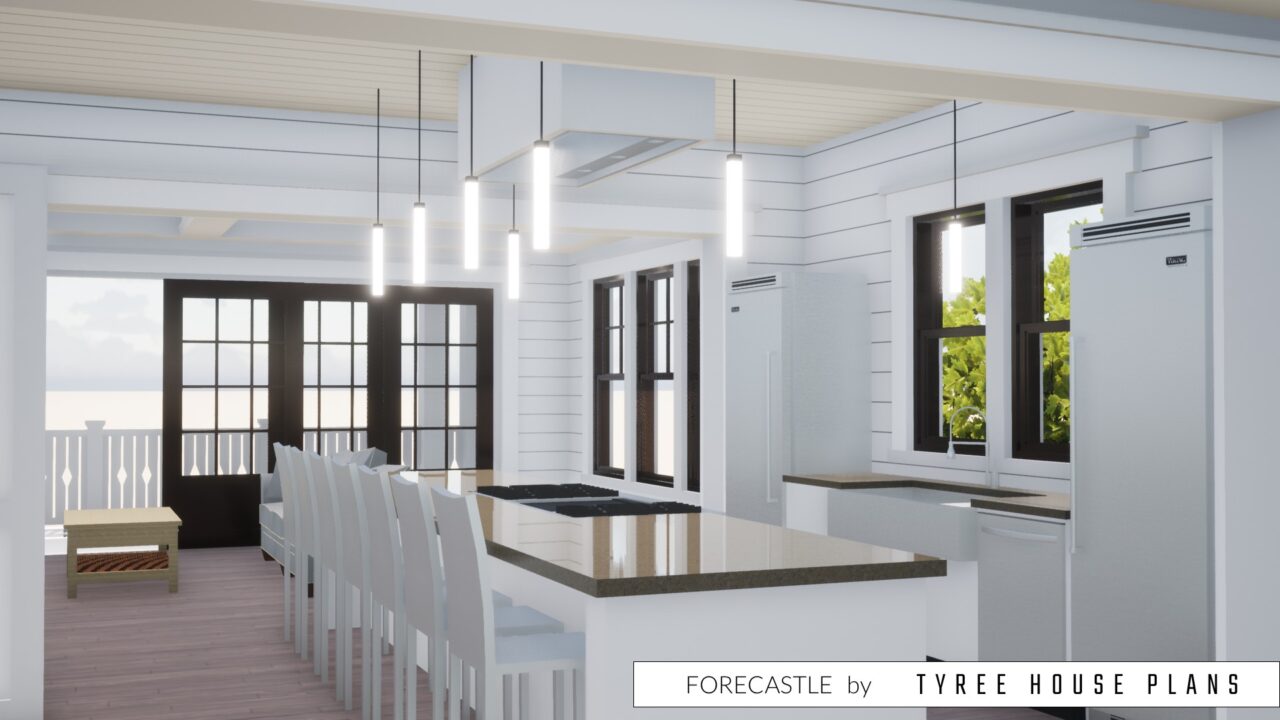 Forecastle. Five Bed With Overlook Beach House Plan. Created by Tyree ...
