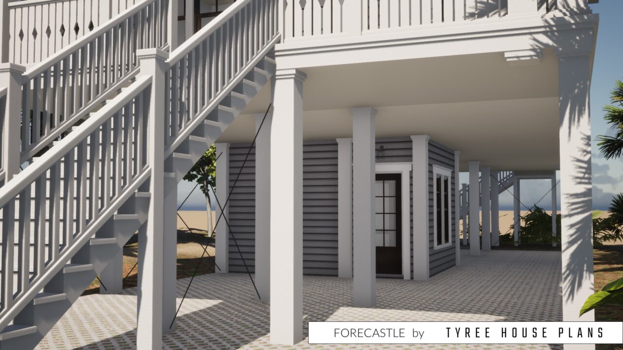 Forecastle. Five Bed With Overlook Beach House Plan. Created by Tyree ...
