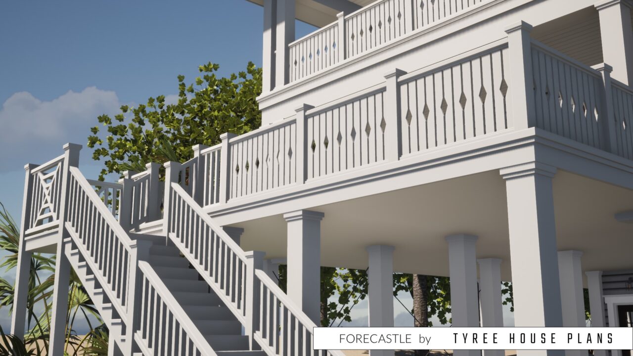 Forecastle. Five Bed With Overlook Beach House Plan. Created by Tyree ...