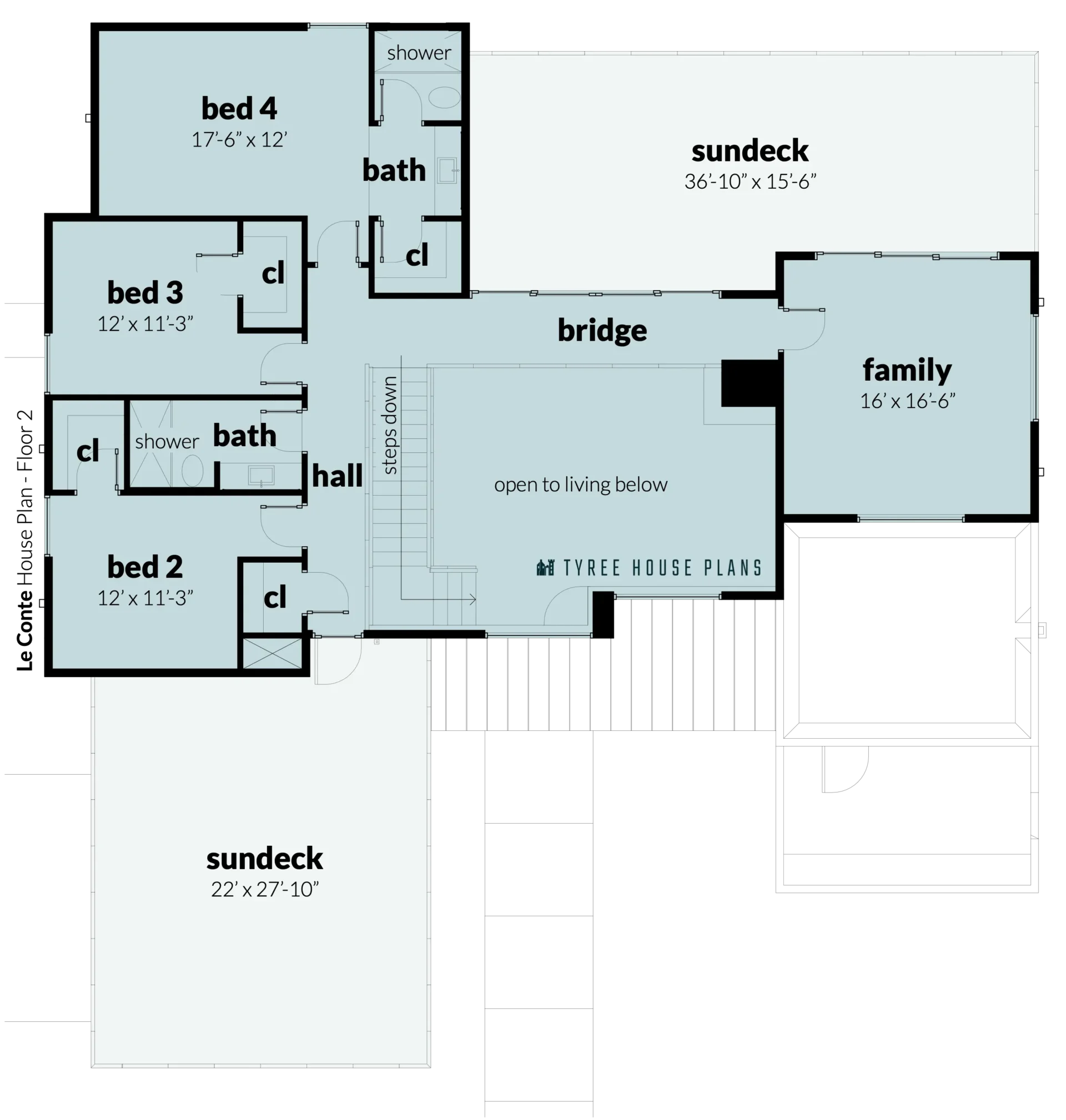 Floor 2 - LeConte by Tyree House Plans