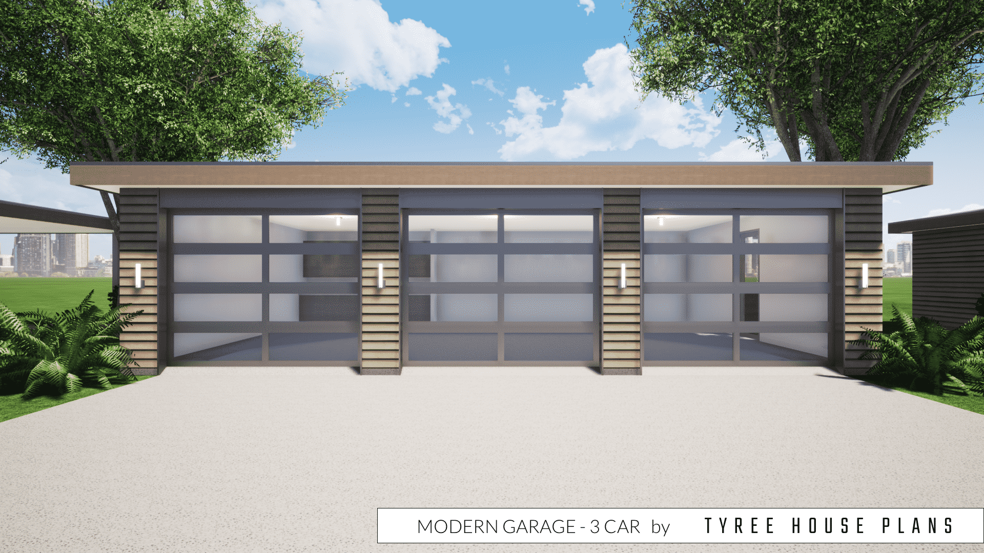 Modern Garage Plan 3 Car