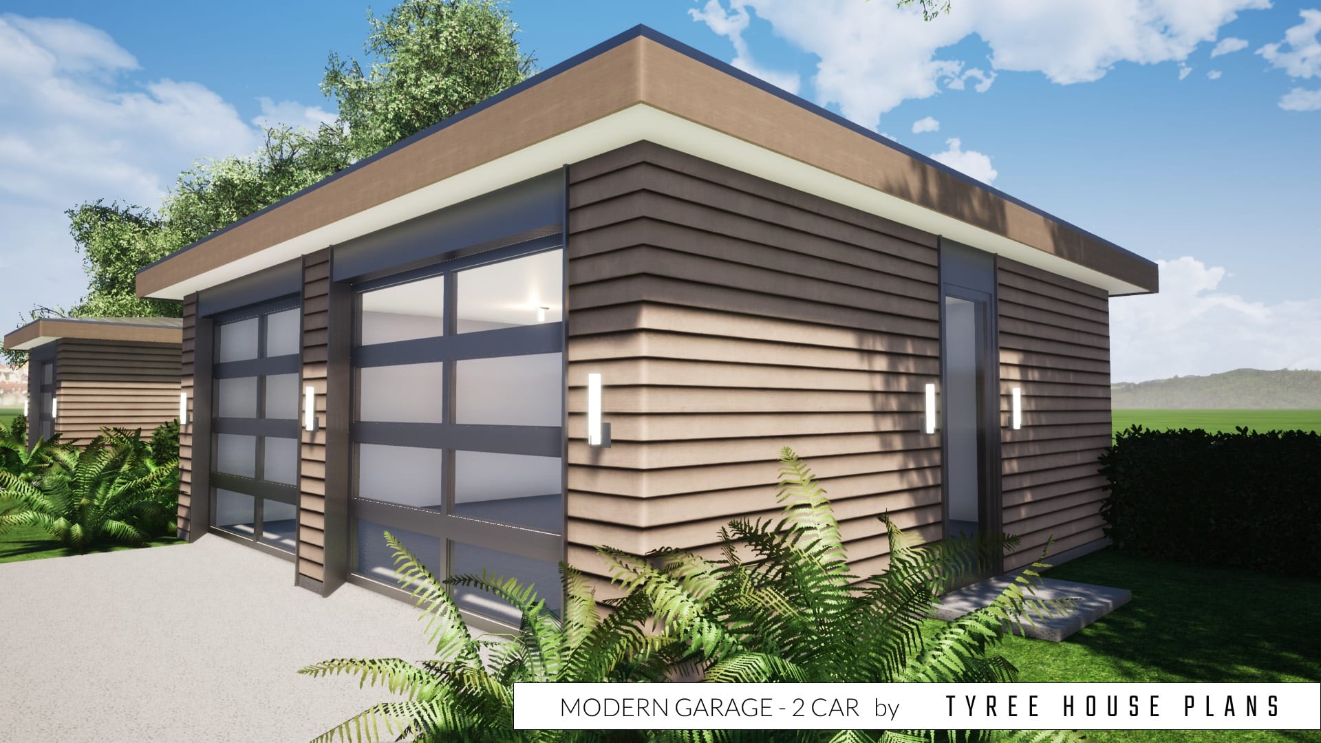 Modern Garage - 2 Car by Tyree House Plans