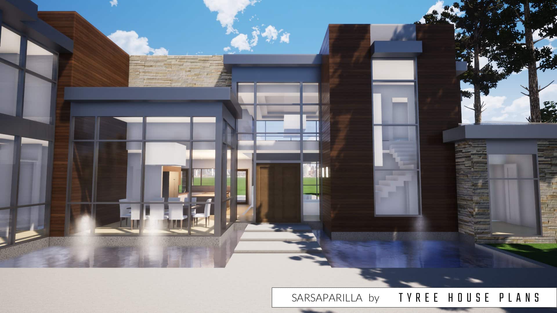 Front entry. Sarsaparilla by Tyree House Plans.