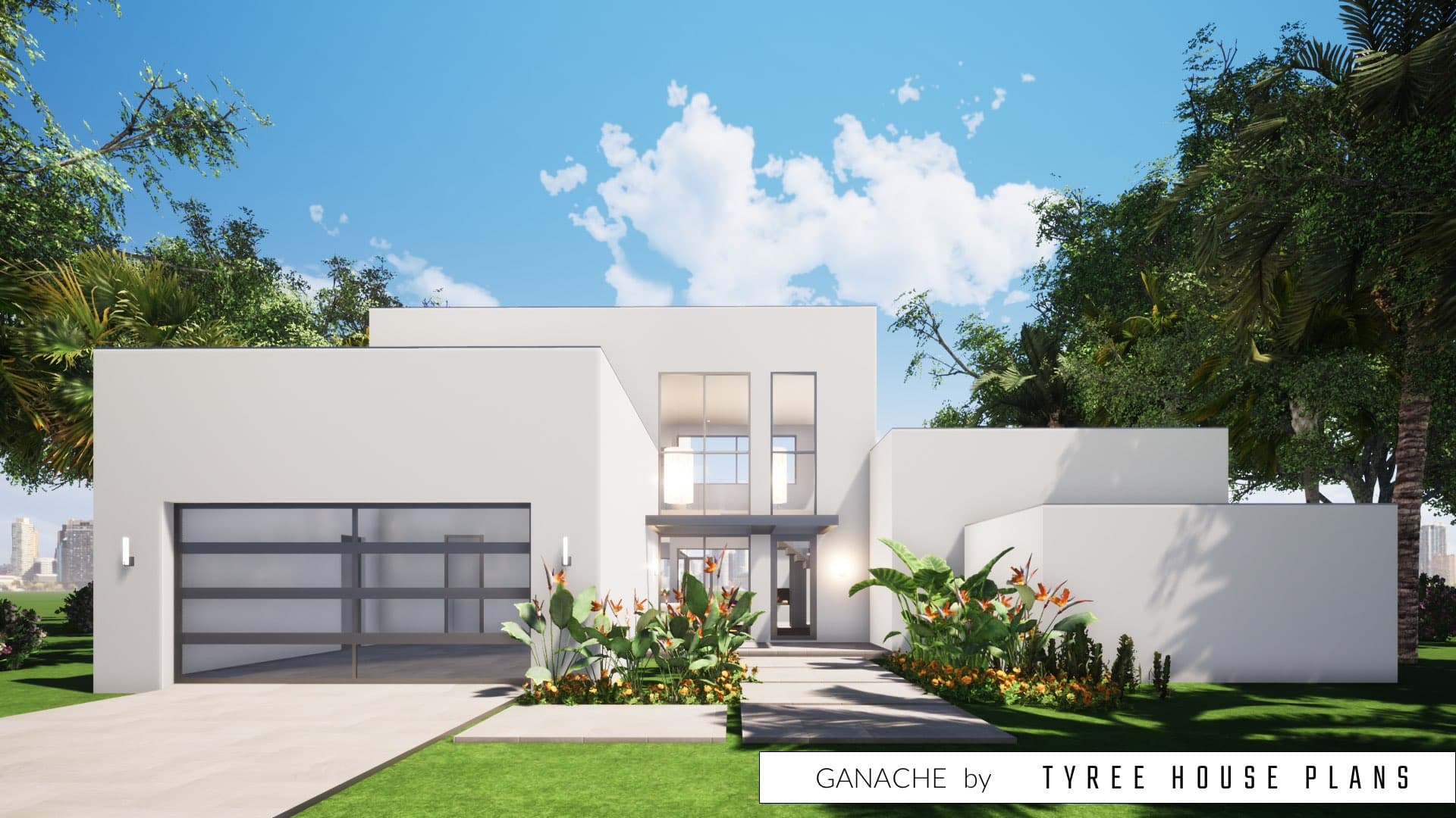 Front of house. Ganache by Tyree House Plans.