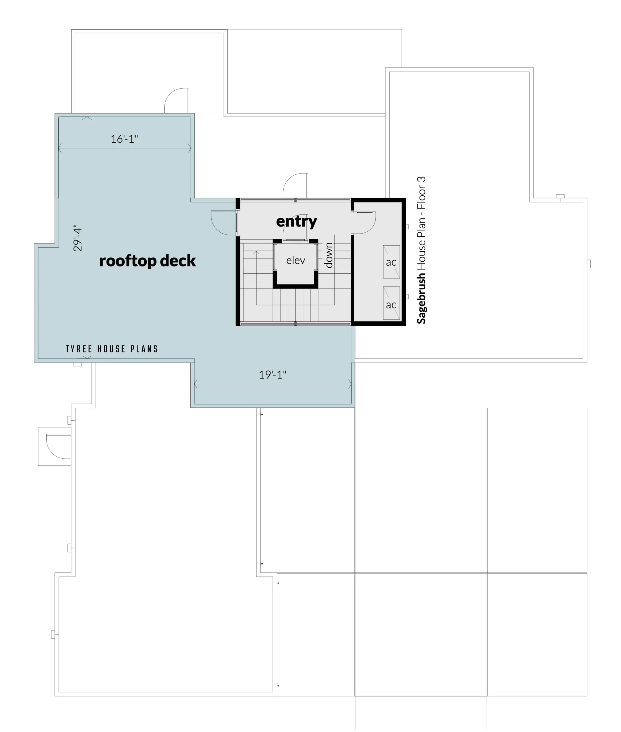Floor 3 - Sagebrush House Plan by Tyree House Plans