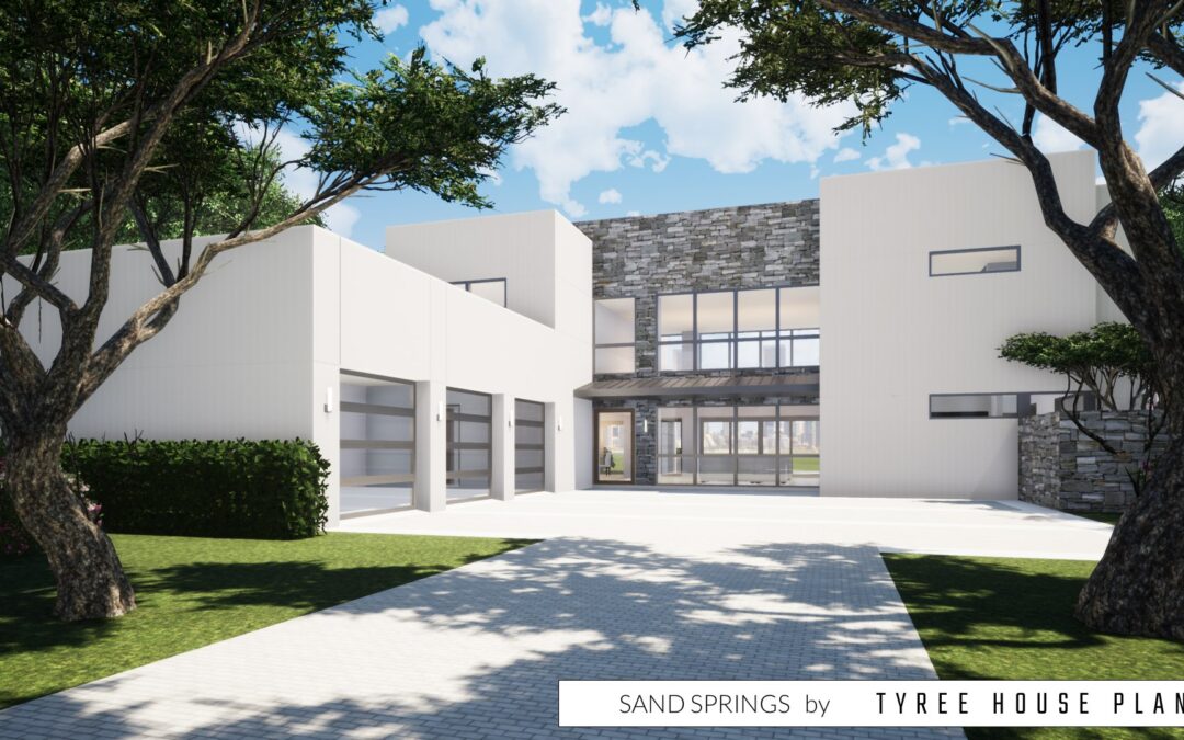 Sand Springs. Four Bed Suite With Private Garden Modern House Plan.