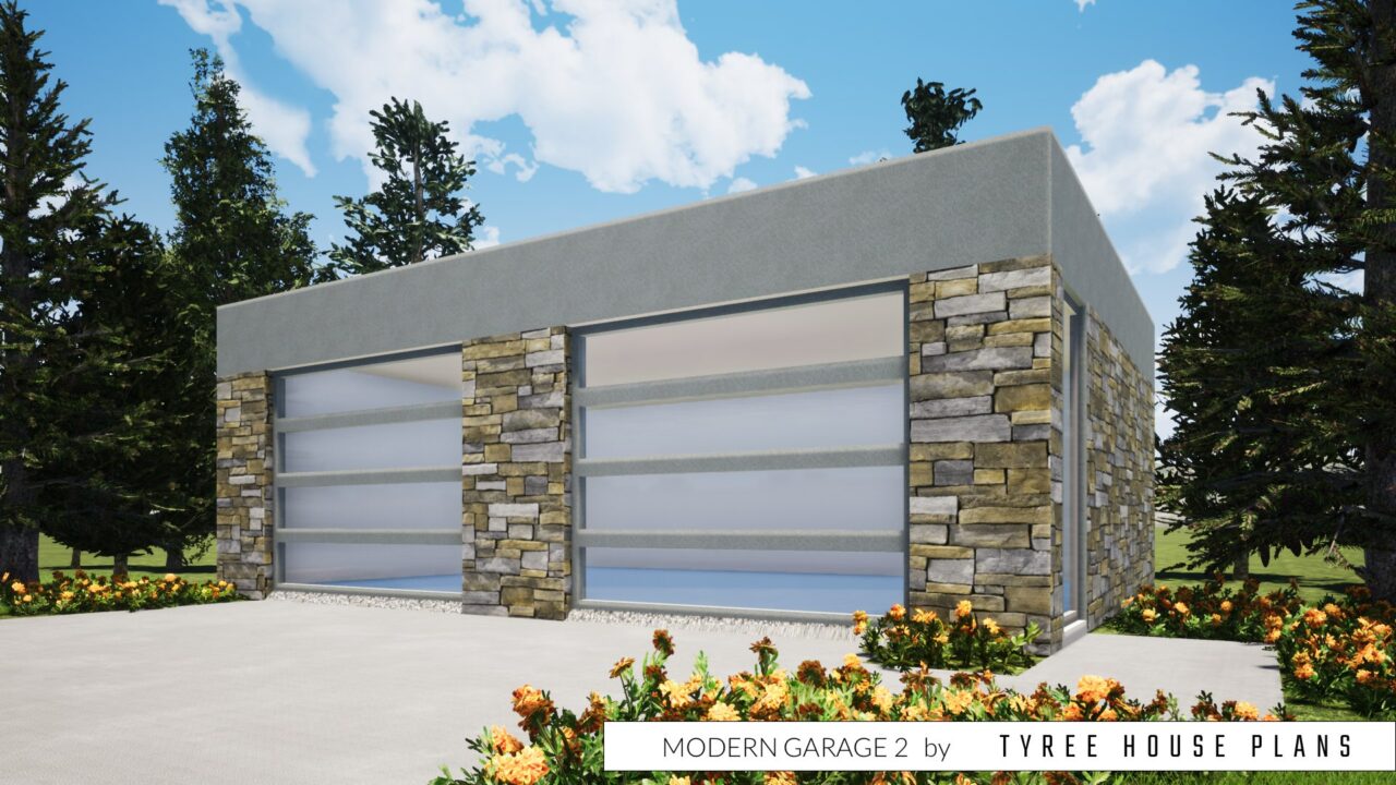 Modern Garage 2 Plan by Tyree House Plans
