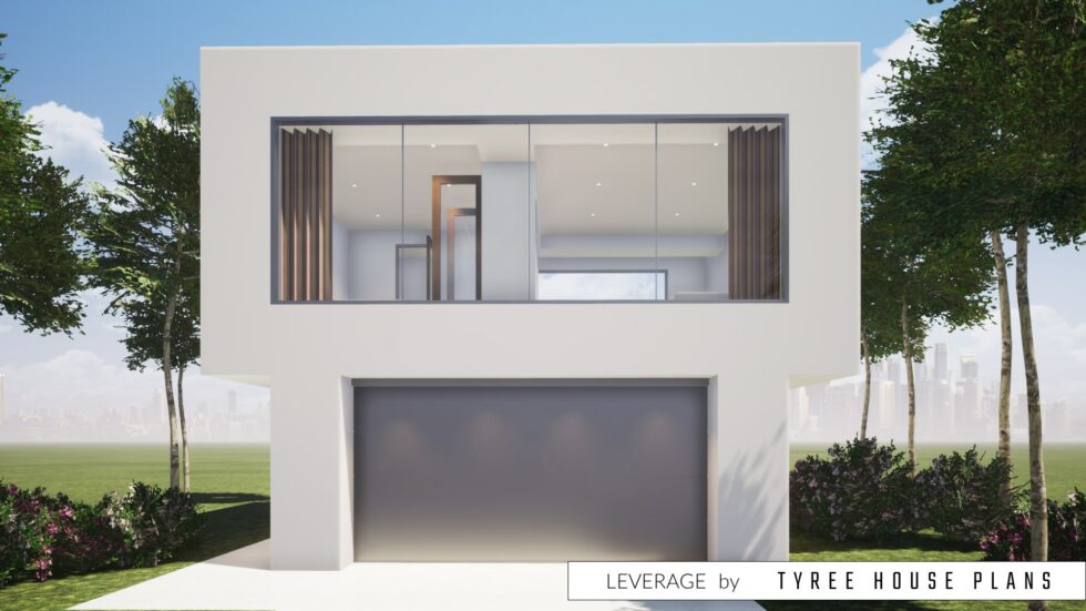 Leverage. Modern Garage Apartment by Tyree House Plans.