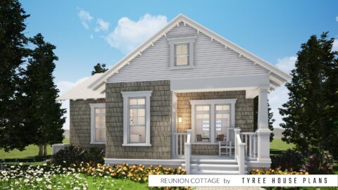 Reunion Cottage. Tiny 1 Bedroom House Plan By Tyree House Plans.