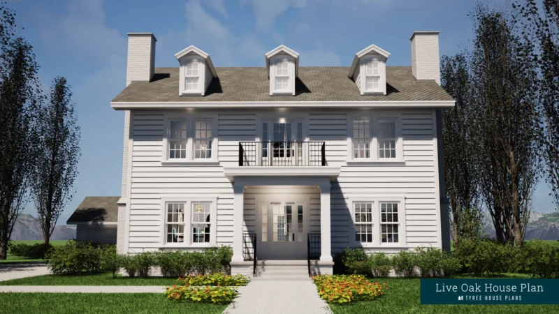 Front - Live Oak by Tyree House Plans