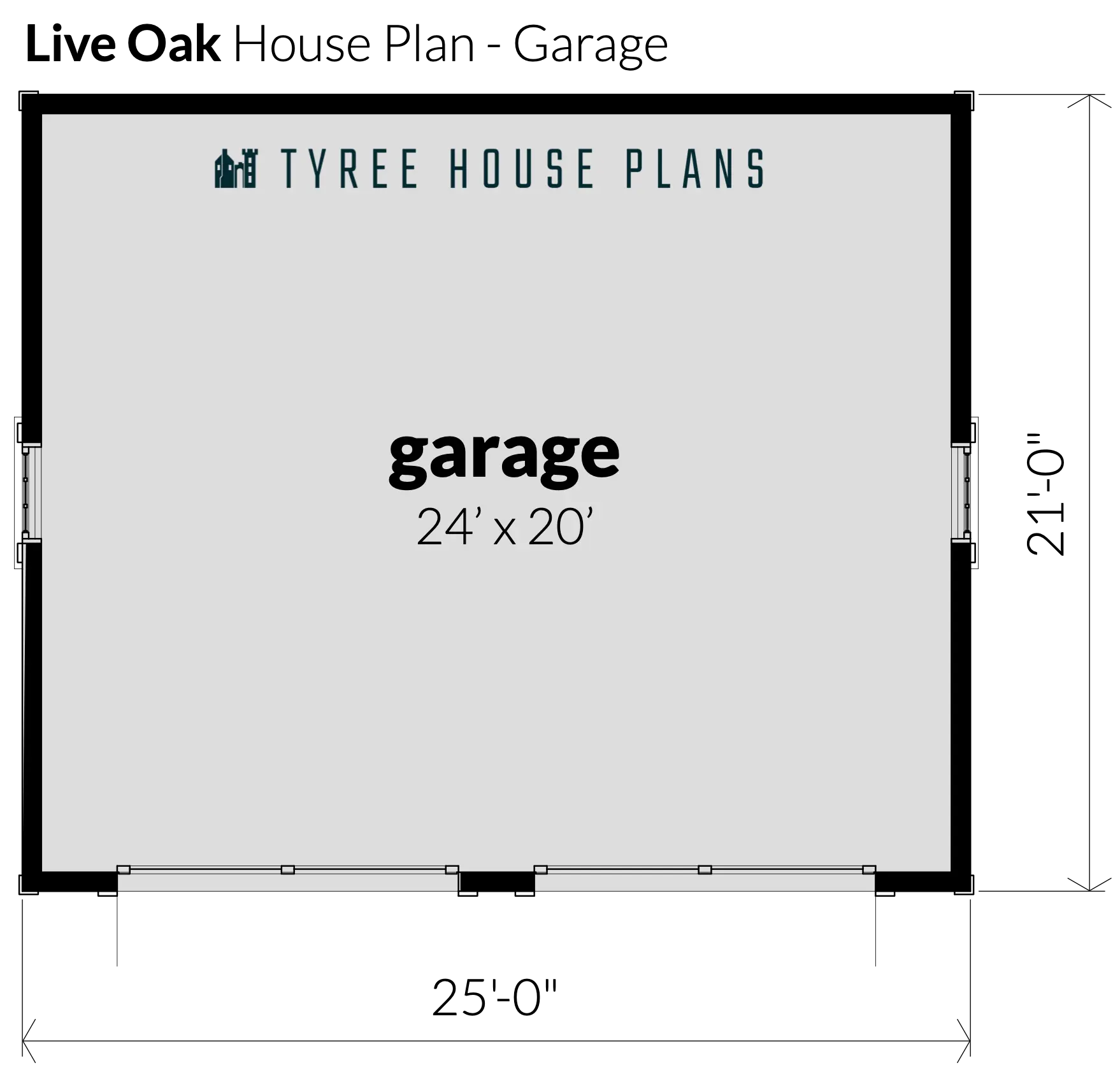 Garage - Live Oak by Tyree House Plans
