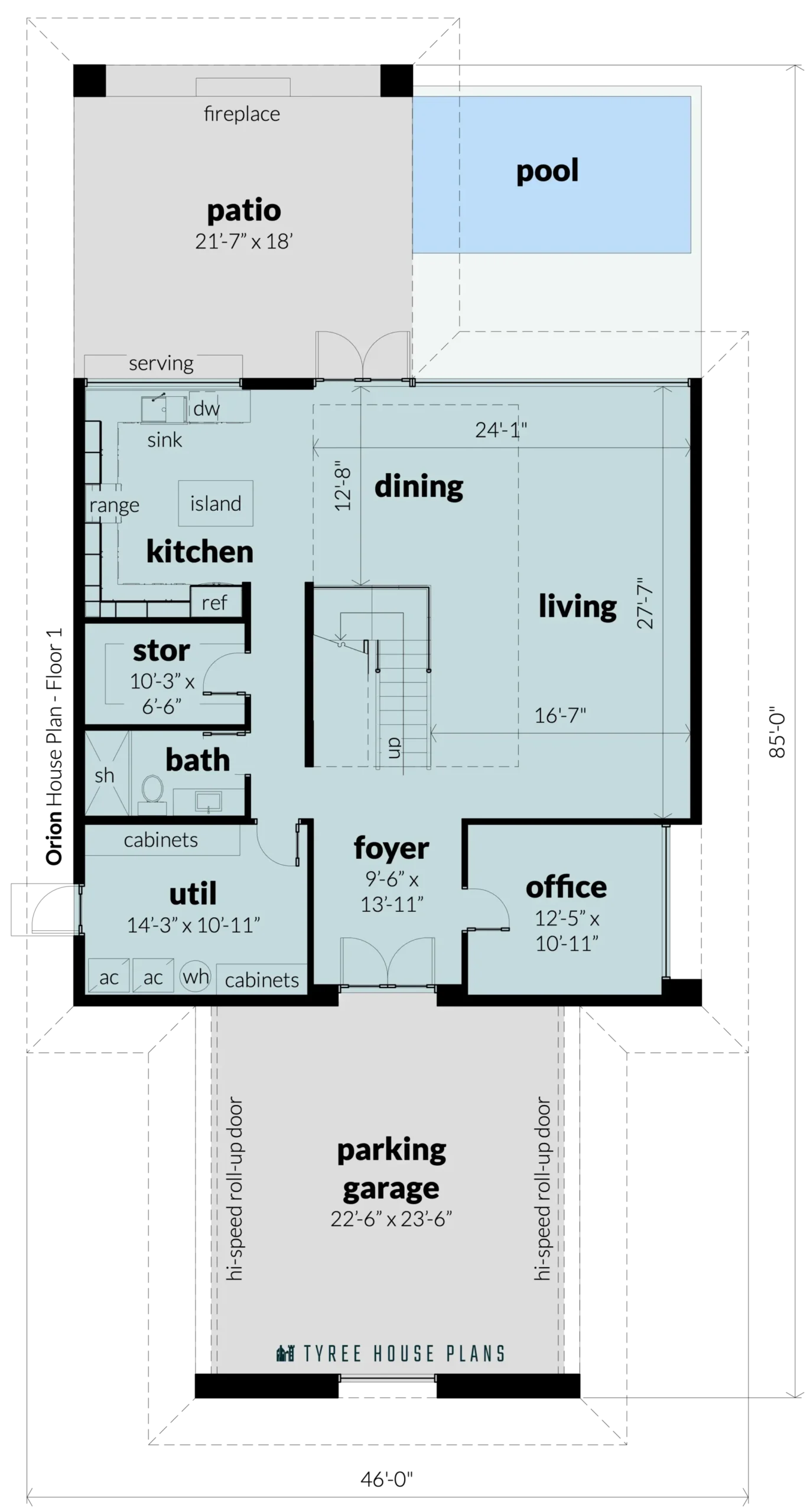 Floor 1 - Orion by Tyree House Plans