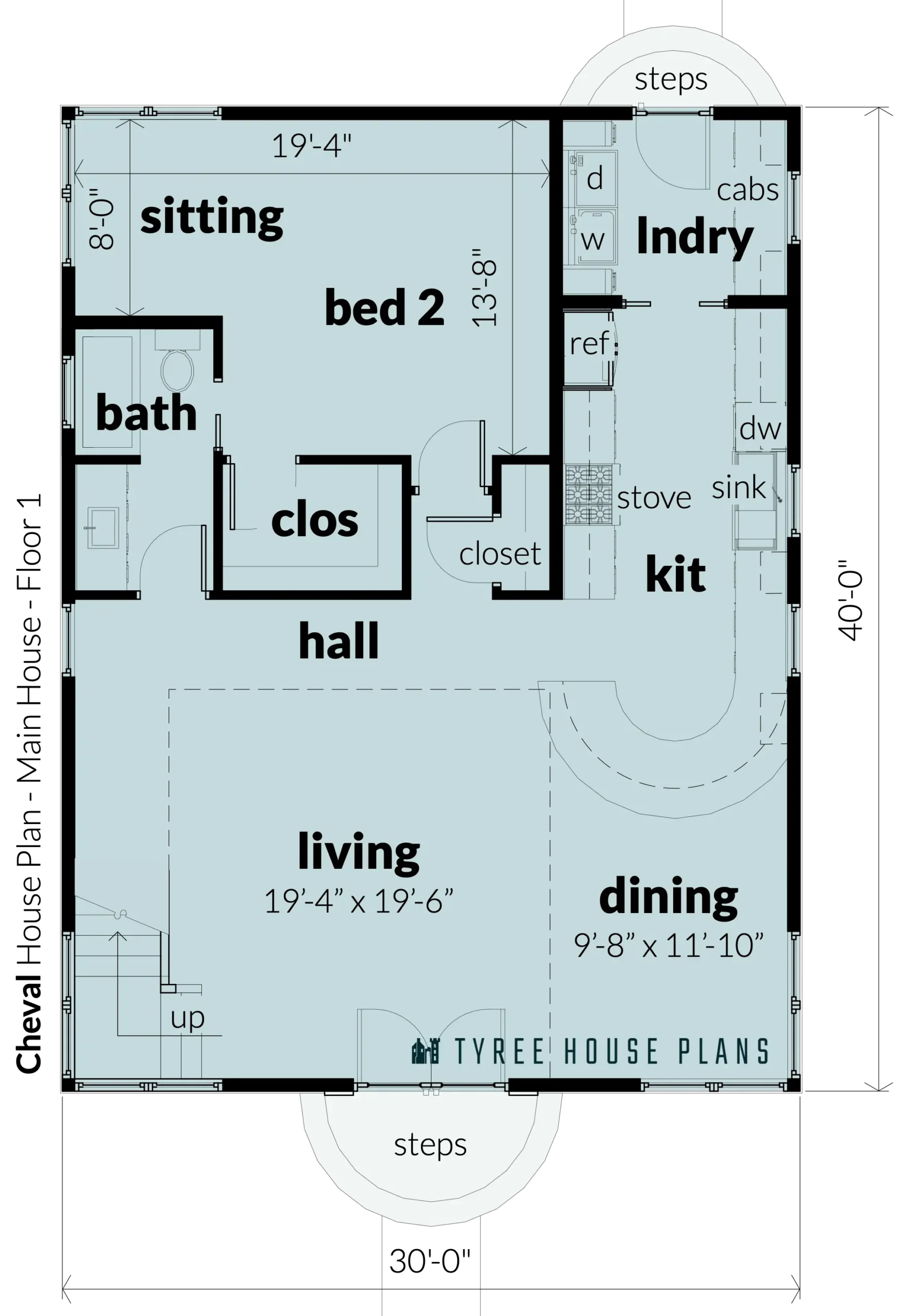 Floor 1 - Main House - Cheval by Tyree House Plans