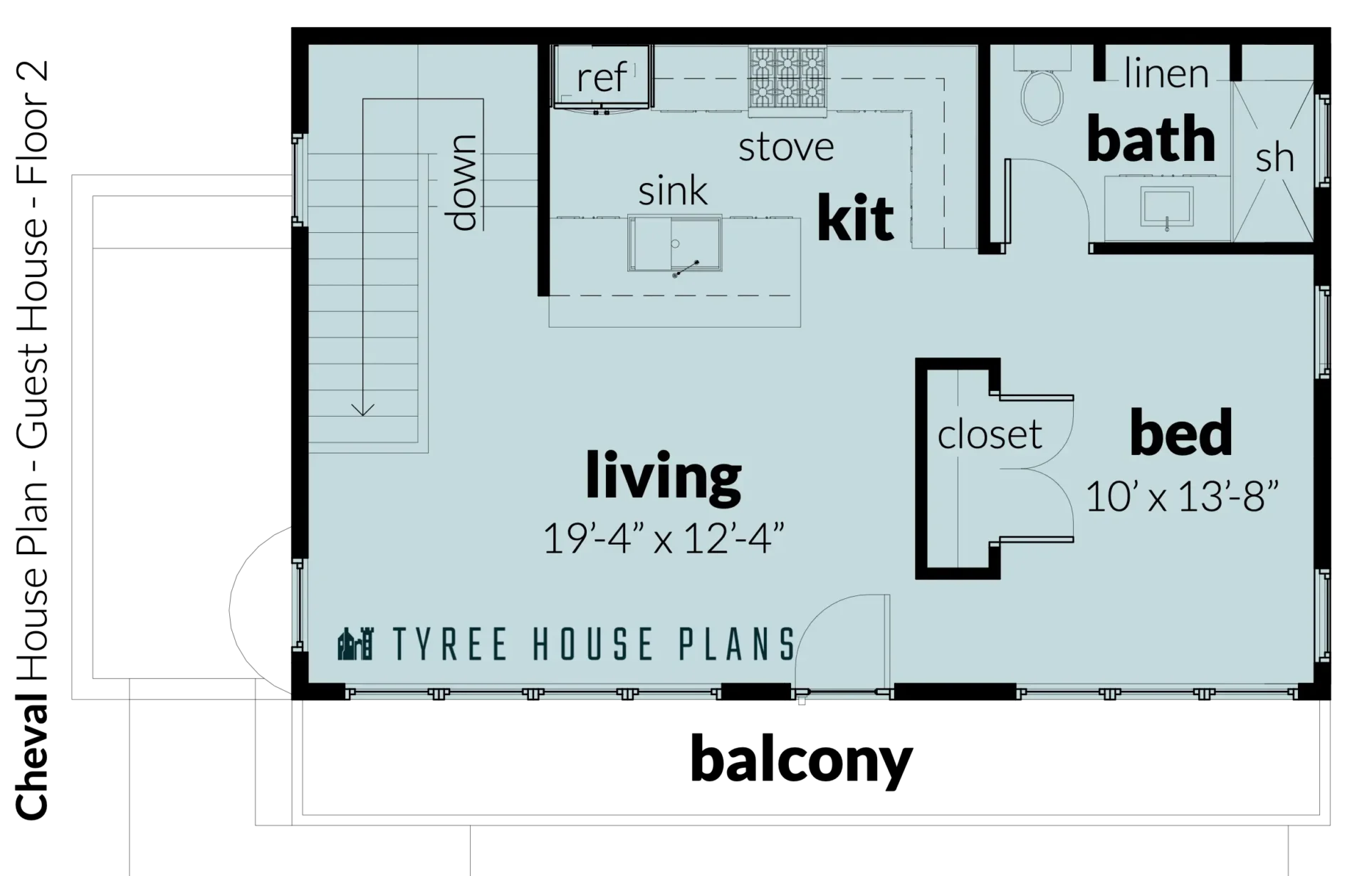Floor 2 - Guest House - Cheval by Tyree House Plans