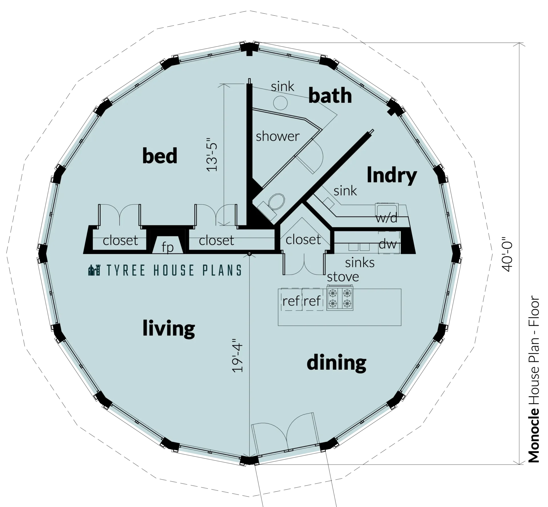 Floor - Monocle by Tyree House Plans