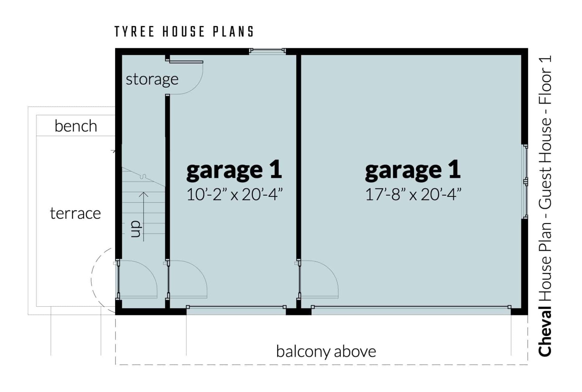 Art Deco Main House With Guest House Plans In PDF Format 