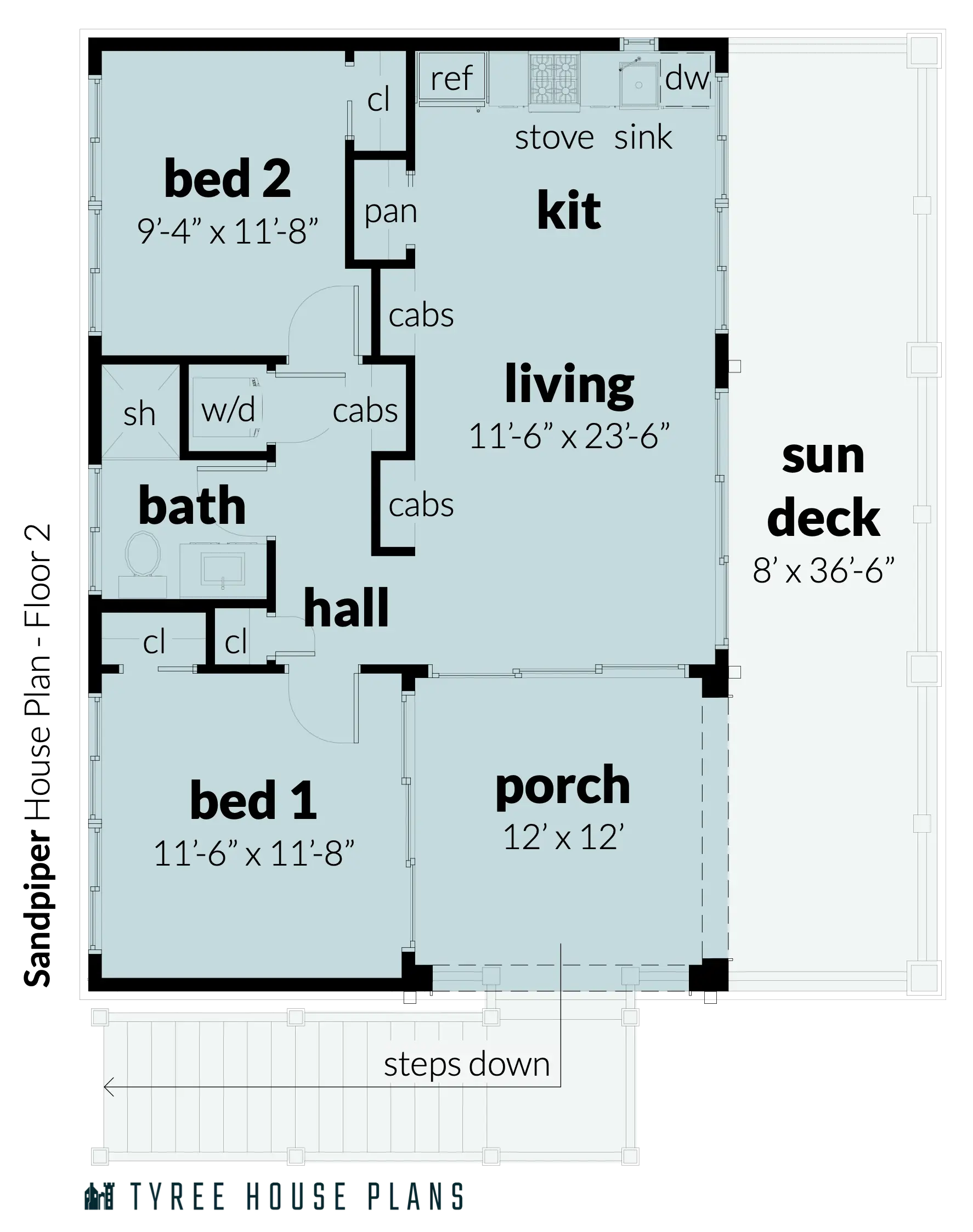 Floor 2 - Sandpiper by Tyree House Plans