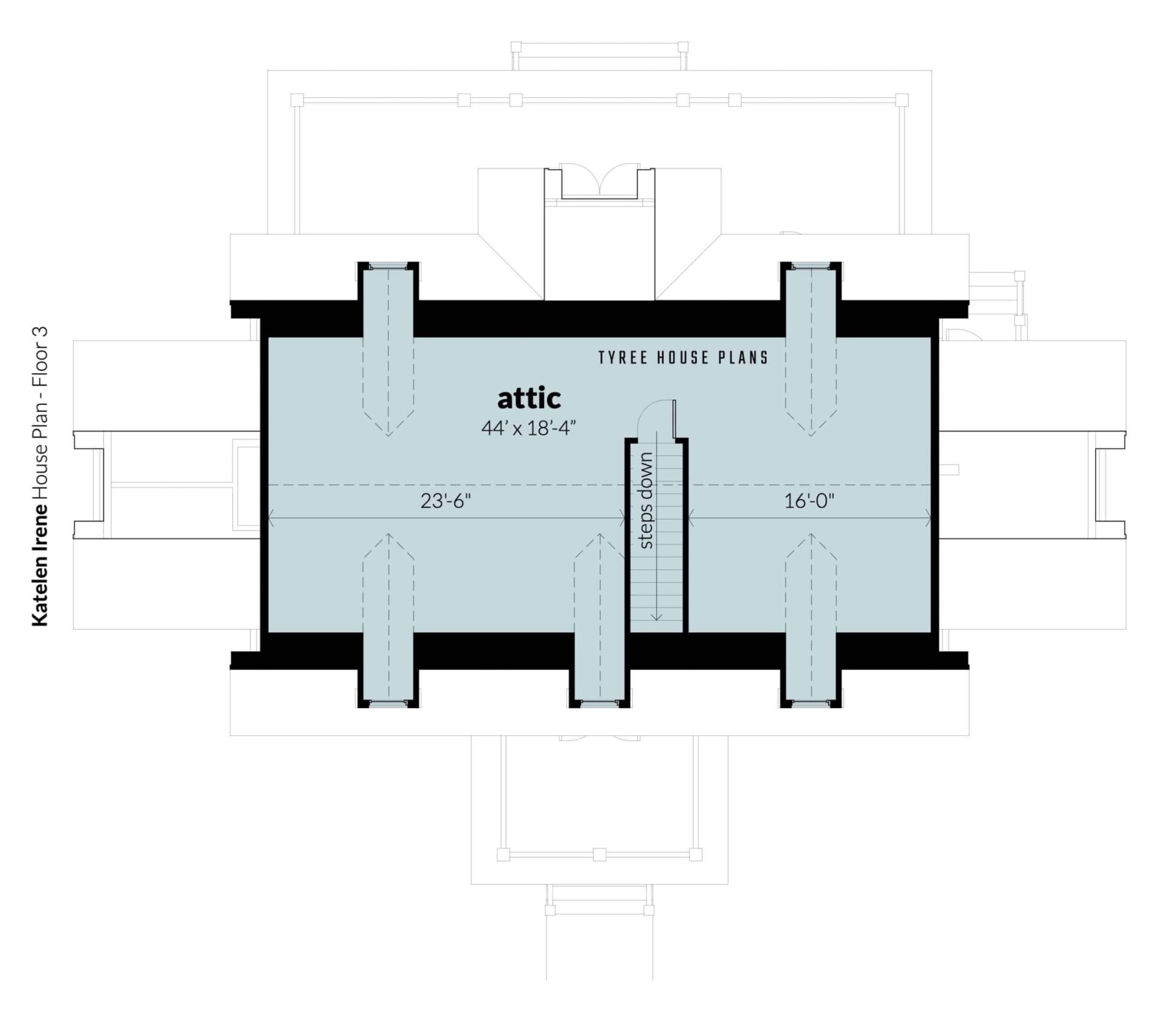 Floor 3. Katelen Irene by Tyree House Plans.