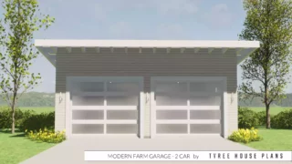 Modern Farm Garage Plan - 2 Car.