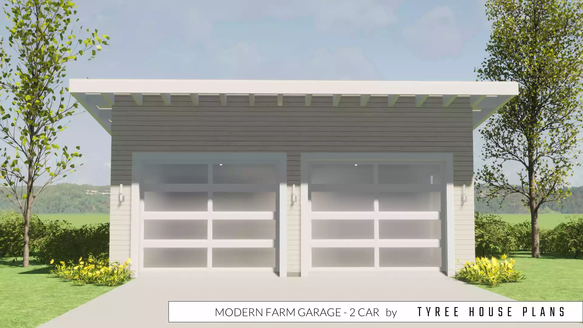 Modern Garage - 2 Car by Tyree House Plans