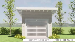 Modern Farm Garage Plan - 1 Car.