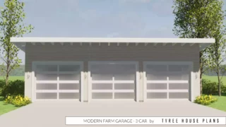 Modern Farm Garage Plan - 3 Car.
