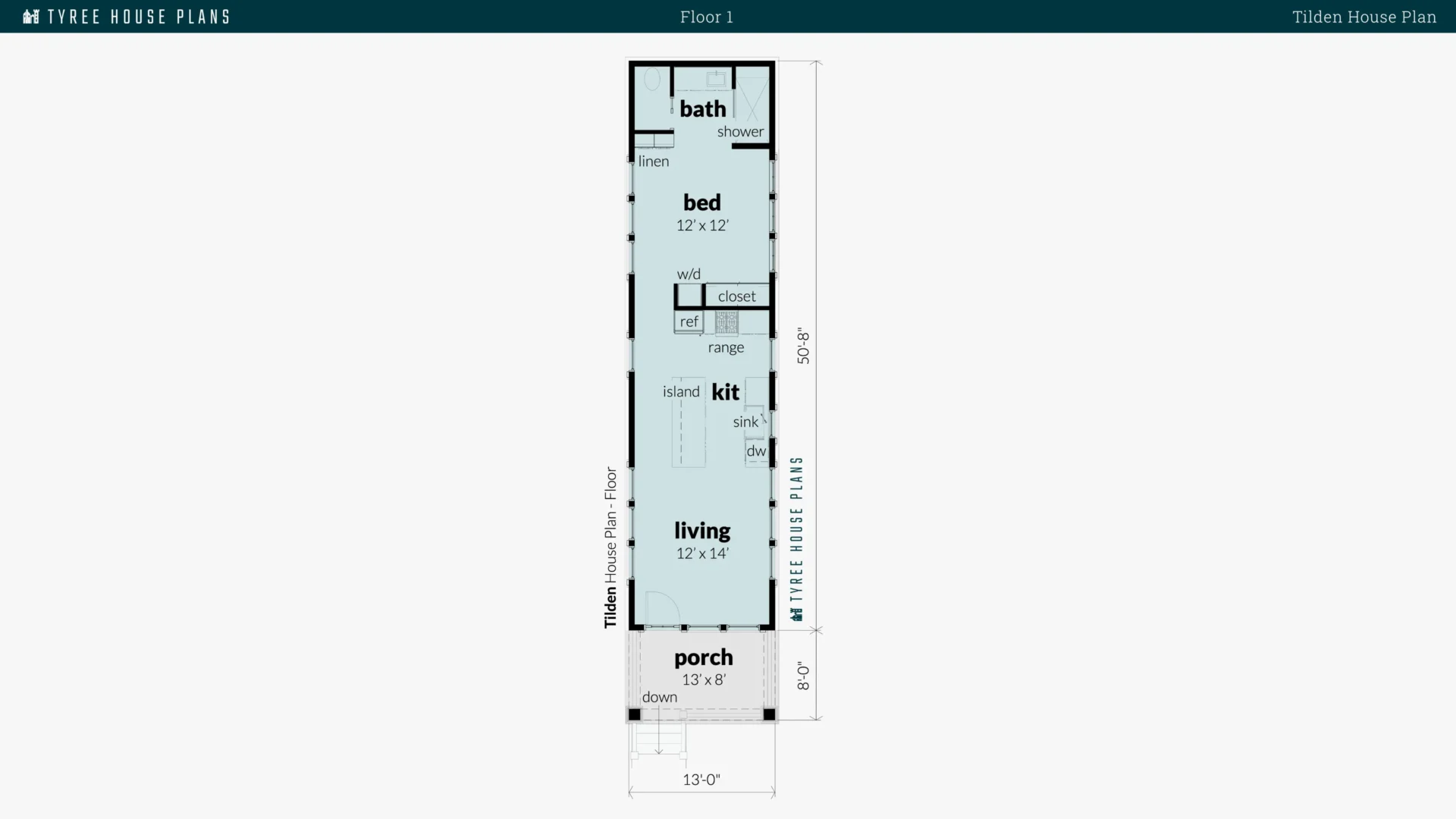 Tilden House Plan Floor Artwork by Tyree House Plans