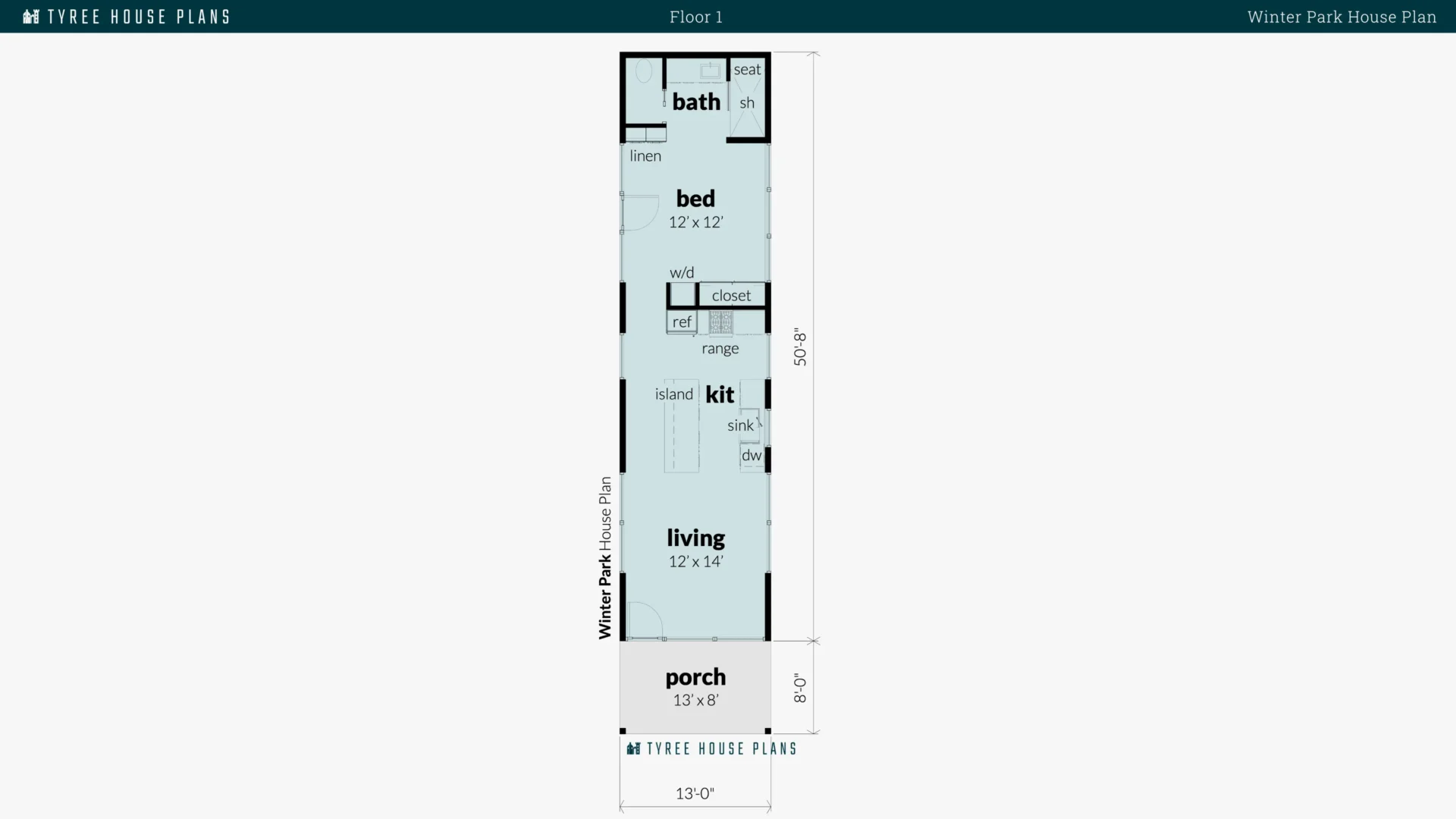 Winter Park House Plan Floor Artwork by Tyree House Plans