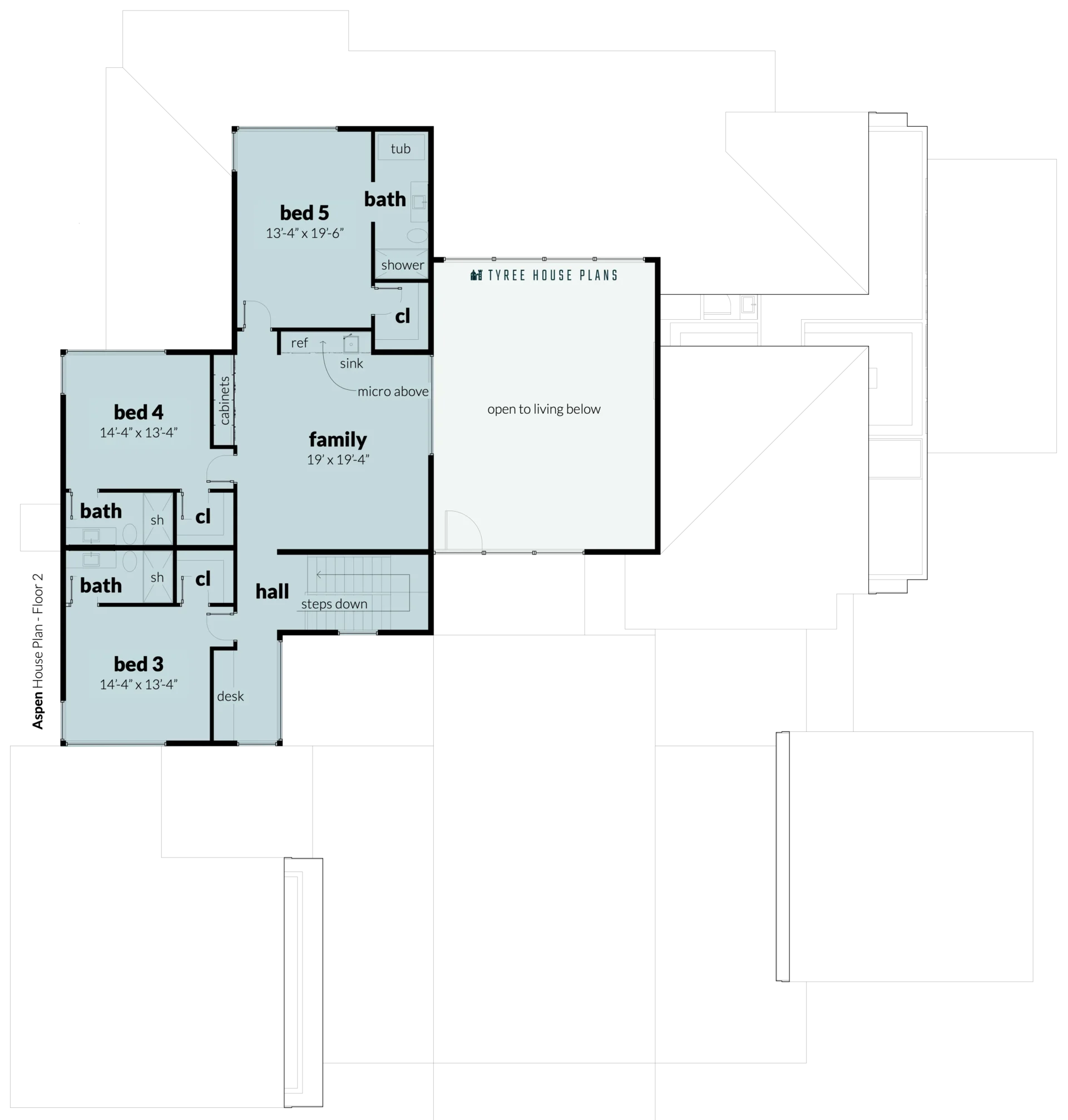 Floor 2 - Aspen by Tyree House Plans