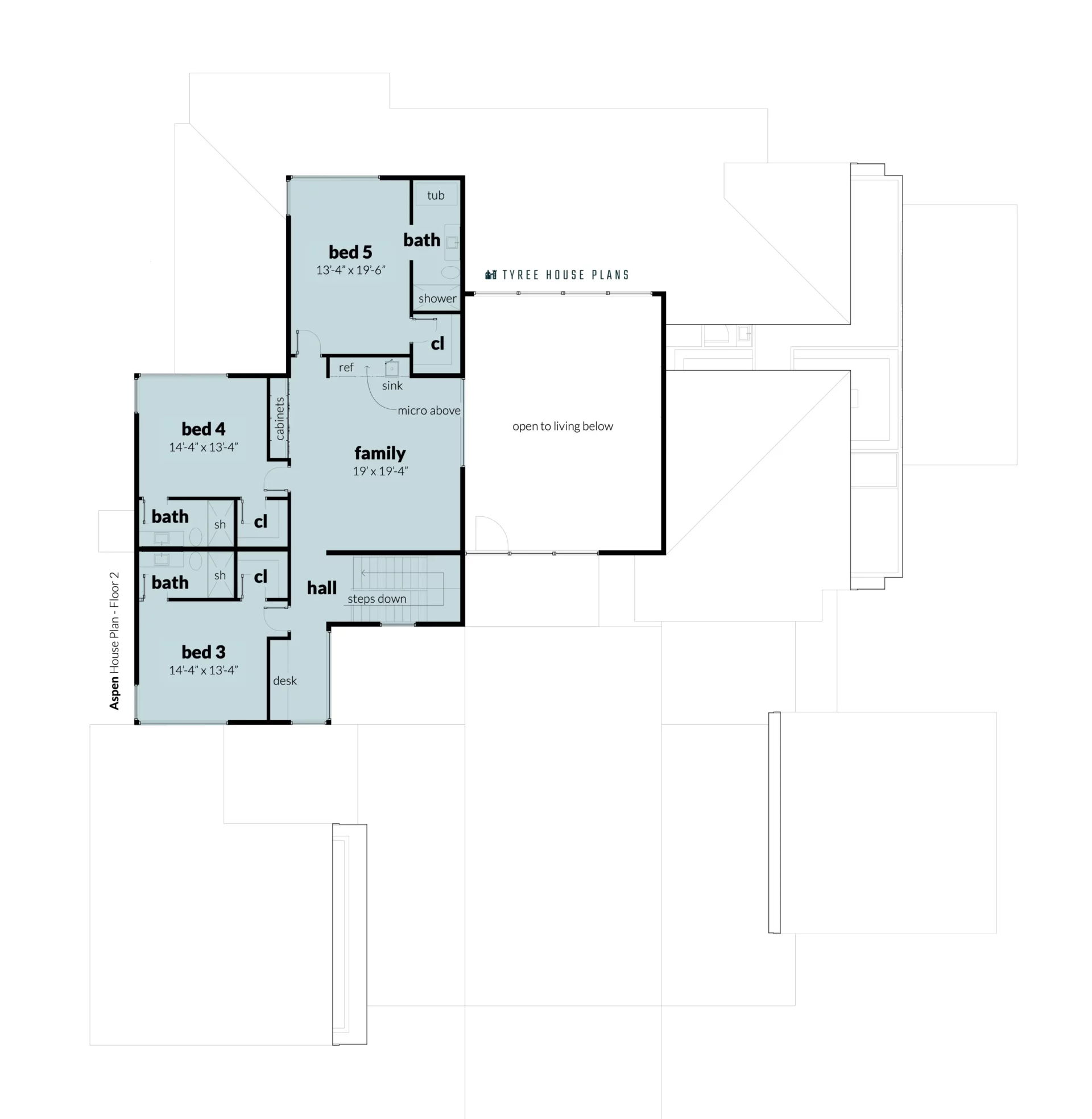 Floor2 - Aspen by Tyree House Plans