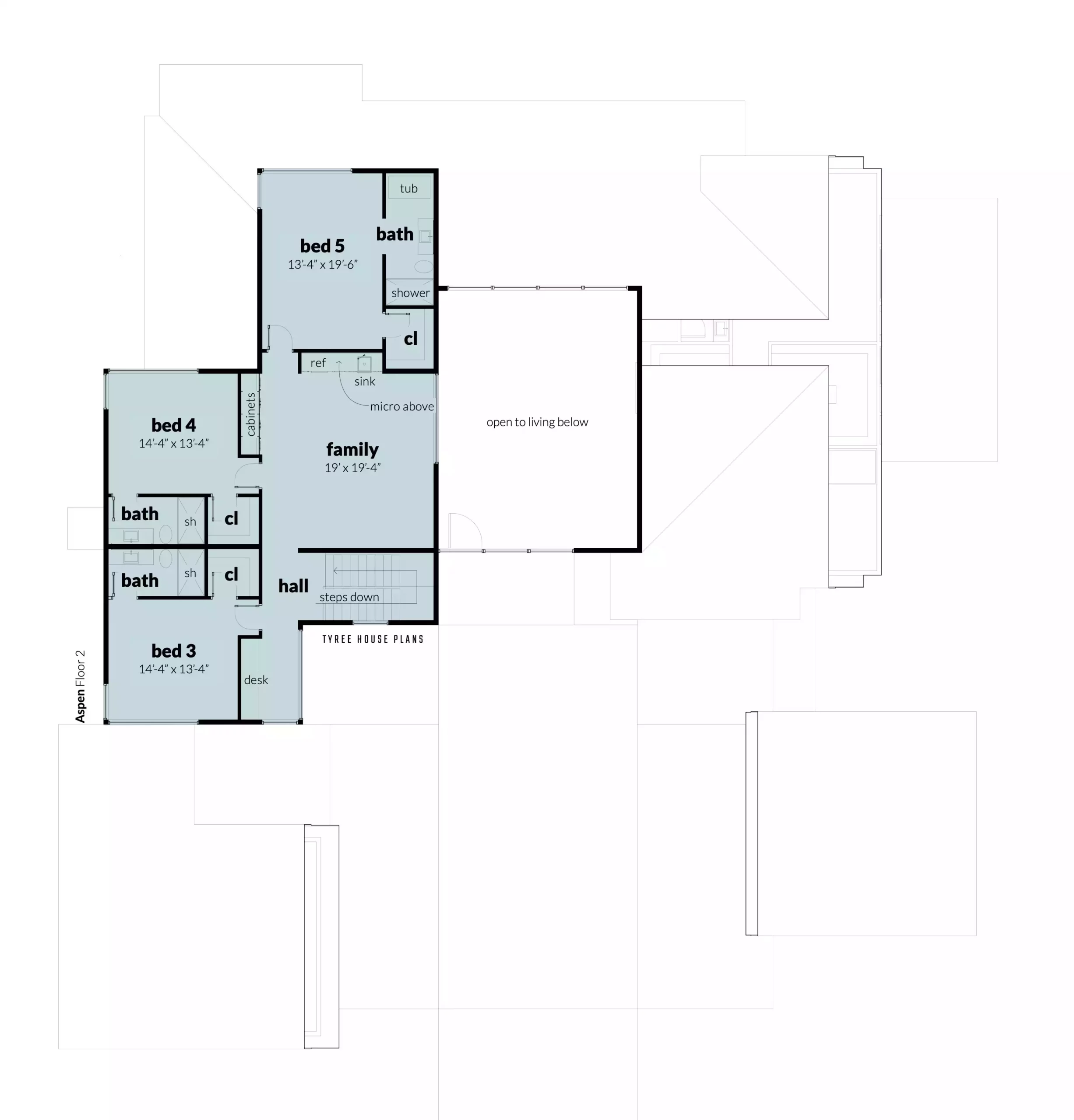 Floor 2 - Augustine House Plan by Tyree House Plans