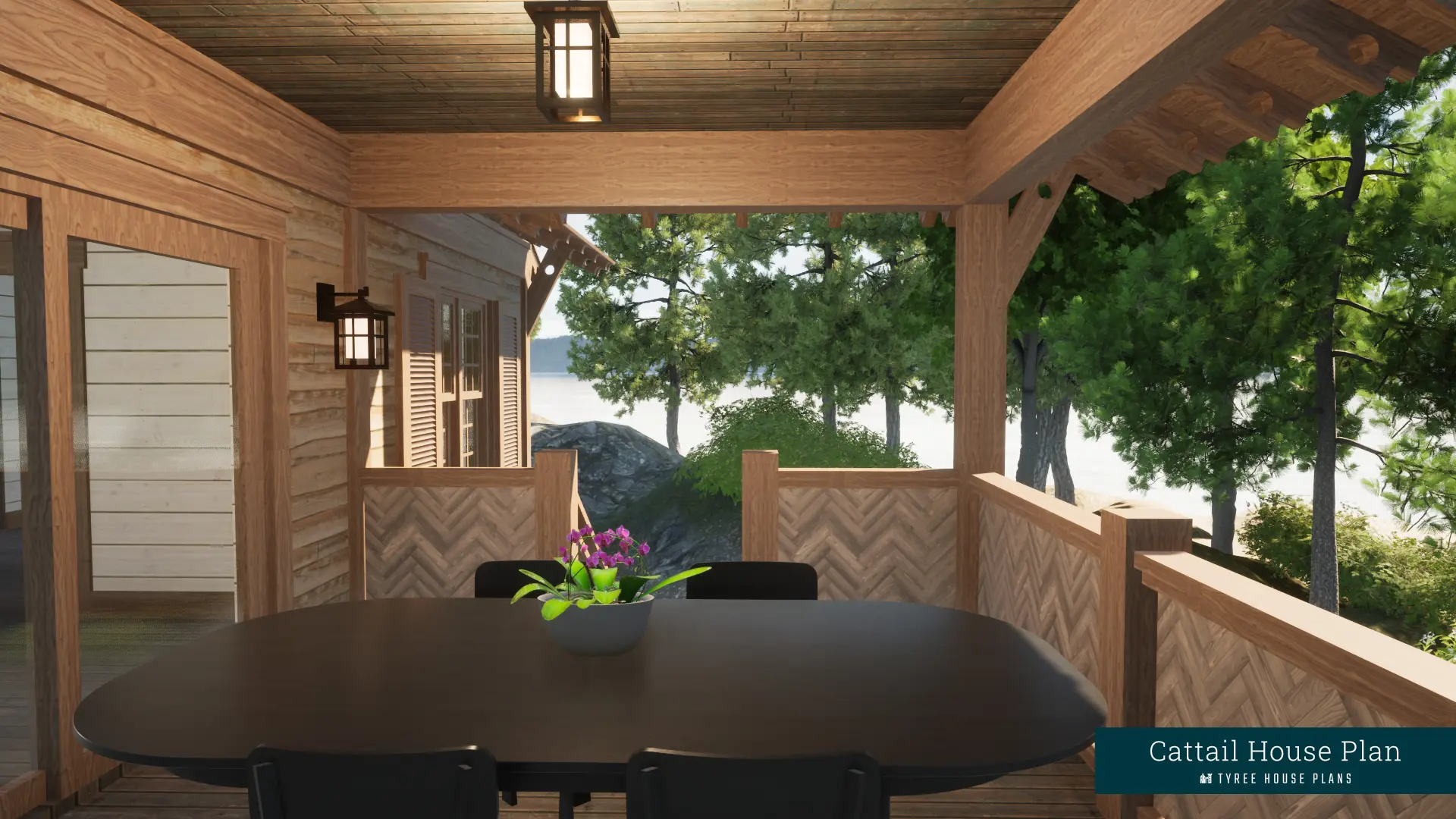 Porch. Cattail by Tyree House Plans.