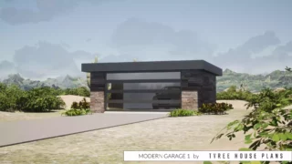 Modern Garage 1. The Two Car Modern Garage Plan.