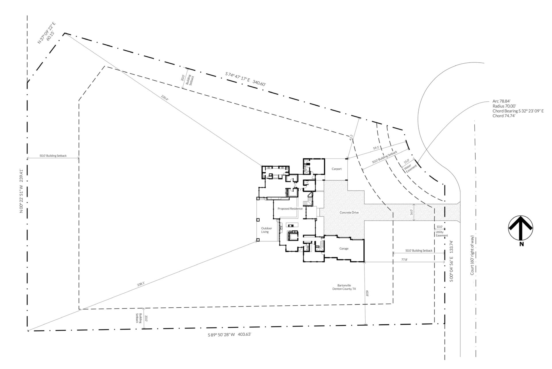Sample Site Plan 2 by Tyree House Plans