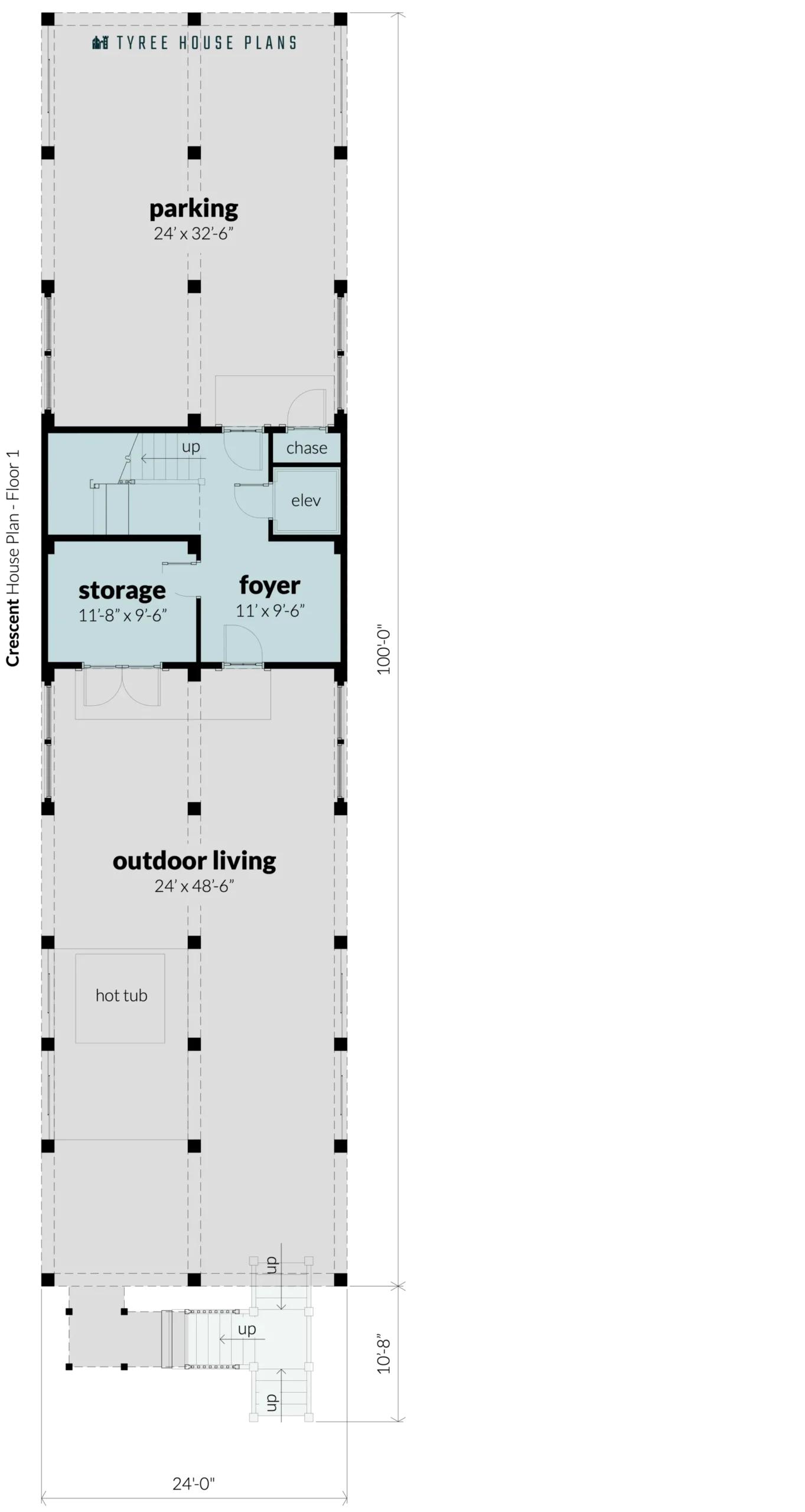 Floor_1 - Crescent by Tyree House Plans