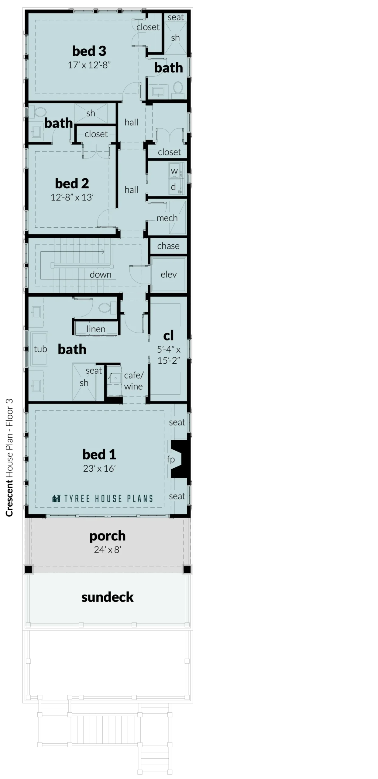 Floor_3 - Crescent by Tyree House Plans