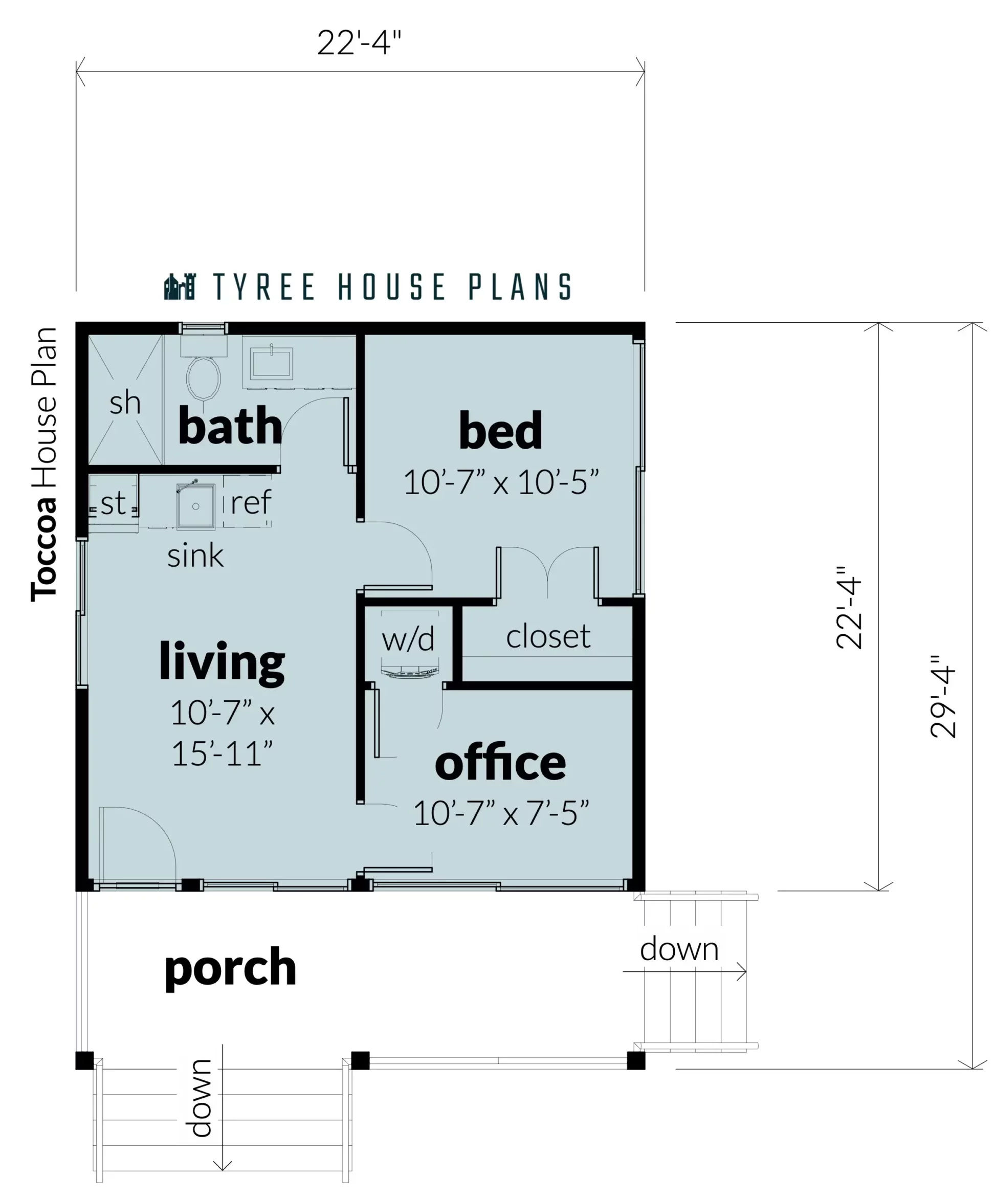 Floor - Toccoa by Tyree House Plans