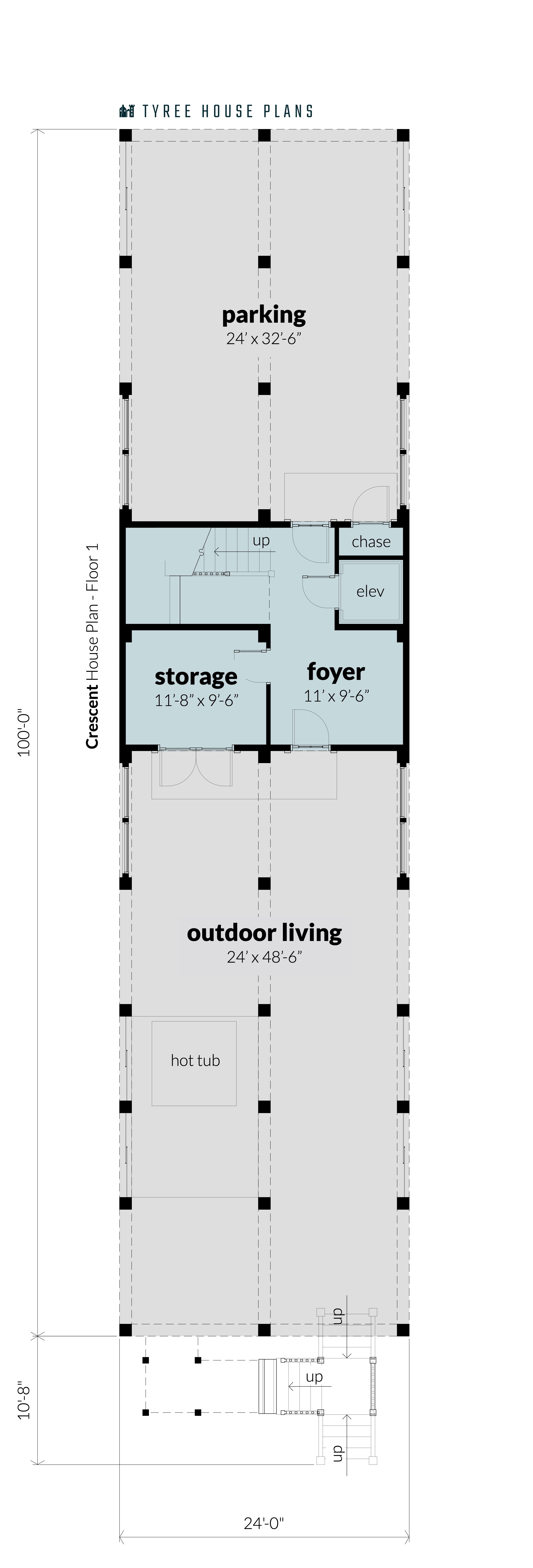 Floor 1 - Crescent by Tyree House Plans